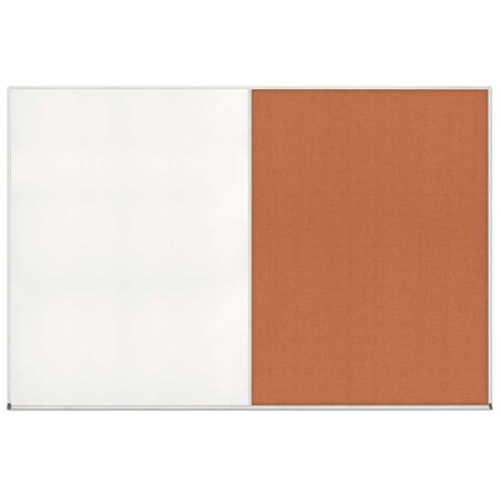 United Visual Products Enclosed Corkboard, 1 Door, 48"x36", 4" Fra UV3409-BRONZE-PEARL